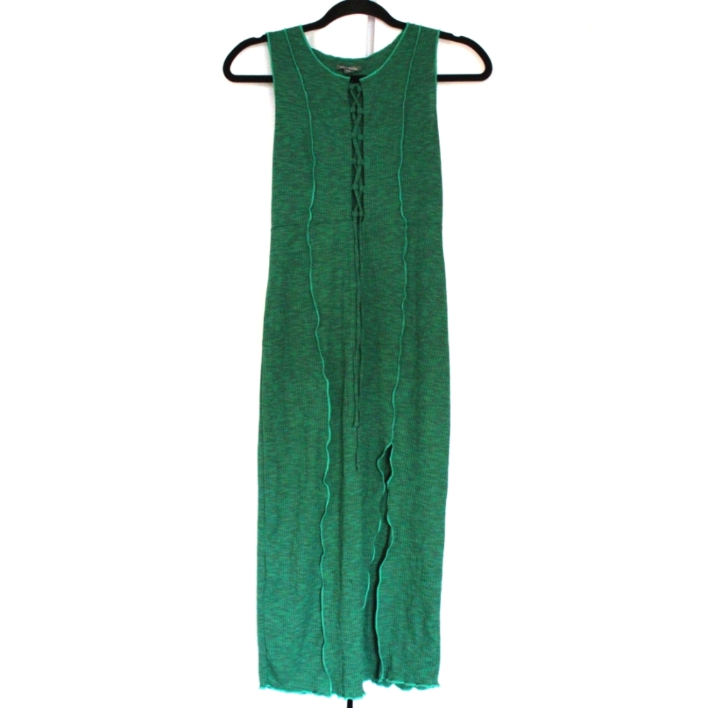 Wild Fable Green Tank Maxi Dress – Size XS | Loose Fit, Side Slit